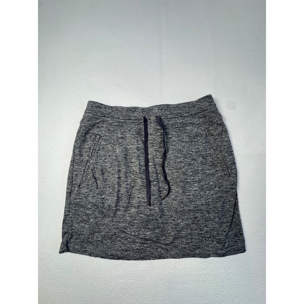 Athleisure Tangerine Womens Medium Skort Heather Grey‎ Drawstring Zipper Pockets